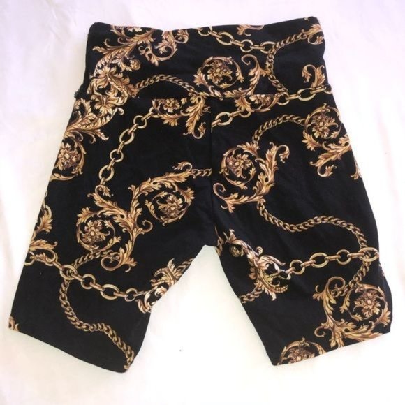 INC Women's Status Chain-Print Bike Shorts - Picture 5 of 7